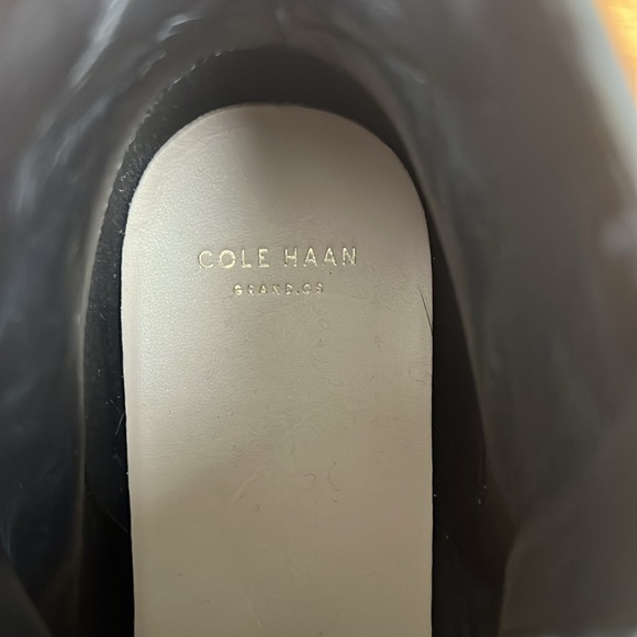 Cole Haan Cassidy buckle ankle boot stacked heel black leather size 10 - Picture 9 of 9